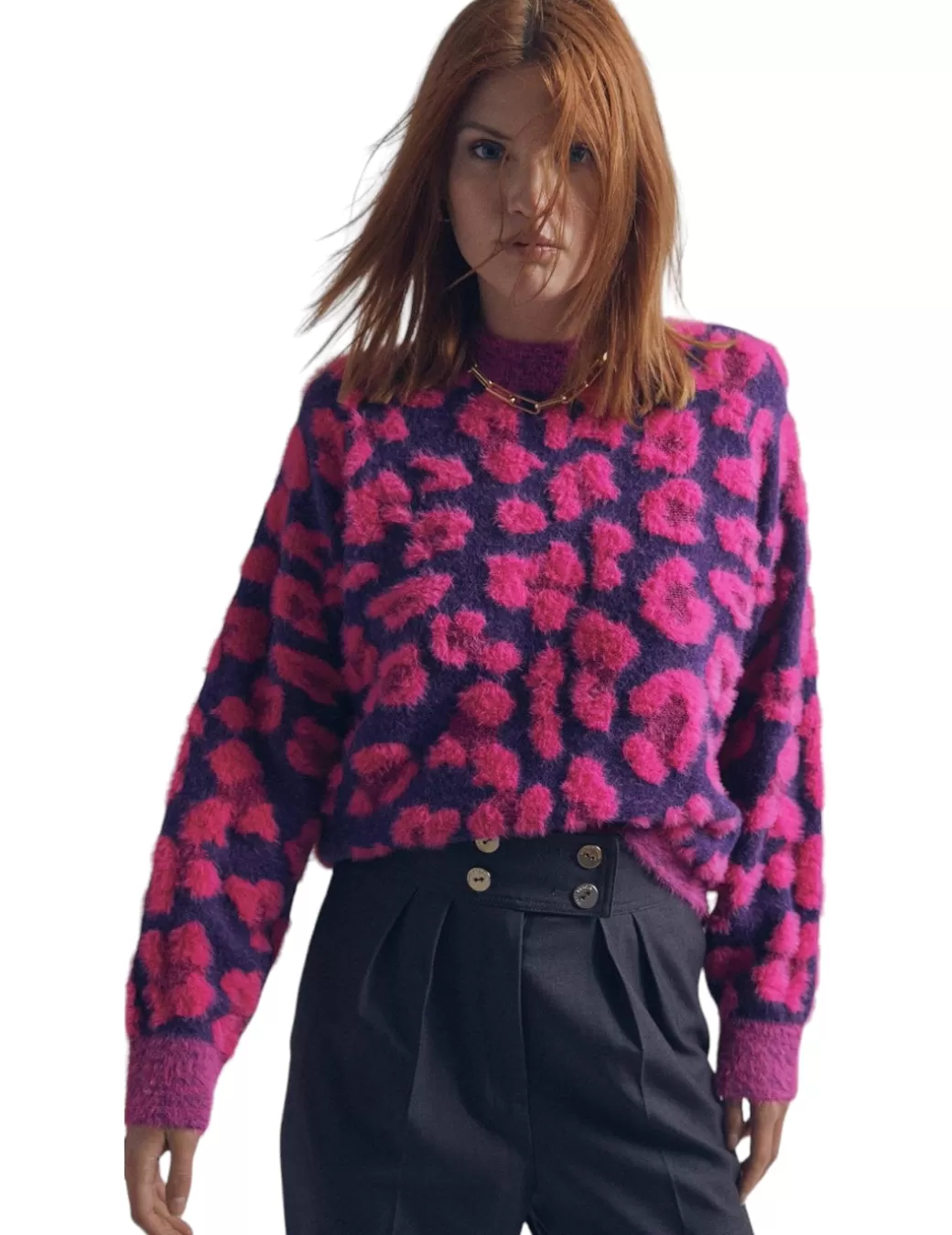 Online LOLA CASADEMUNT Jersey 32461021 Animal Print Rosa