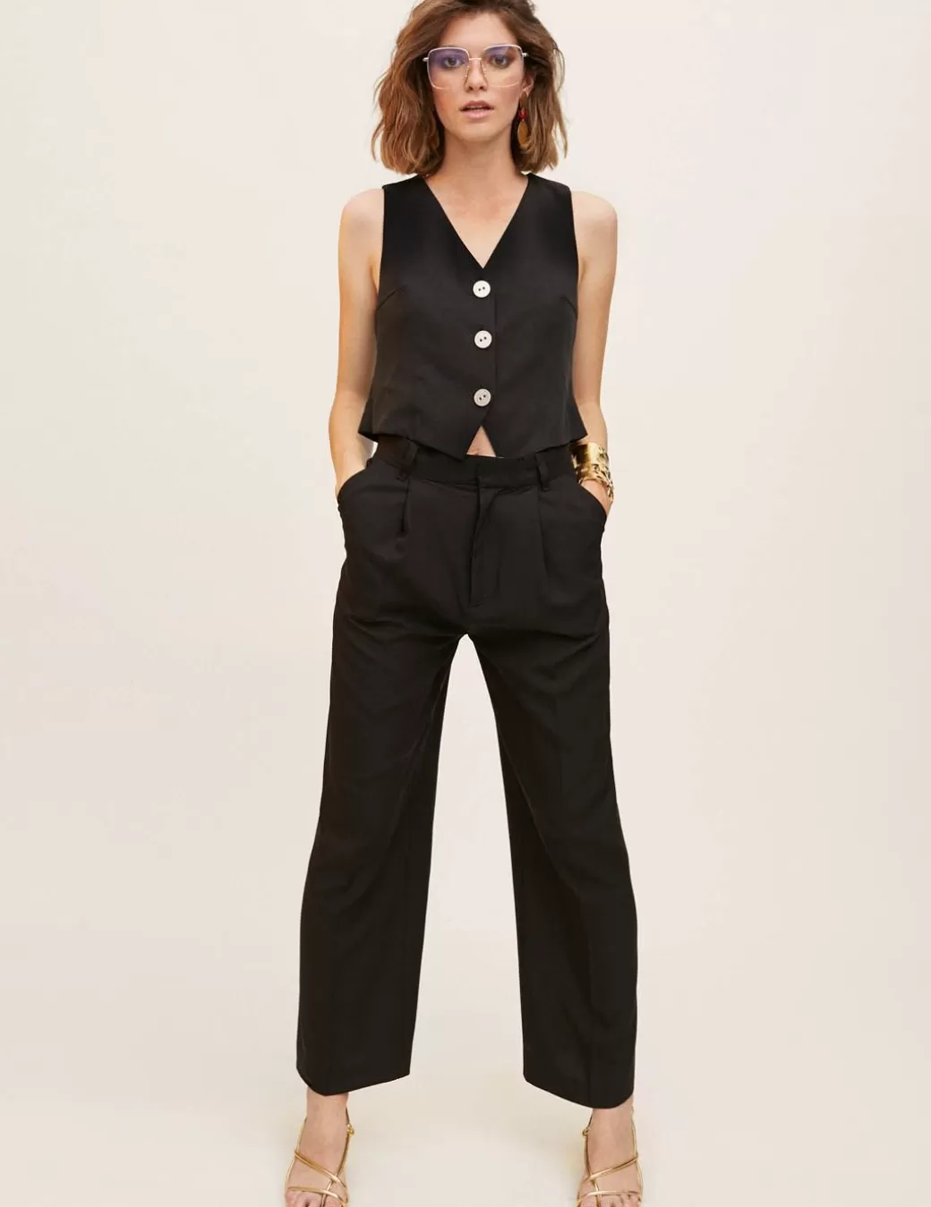 Best Sale LOLA CASADEMUNT Pantalón Popelin Basico Negro